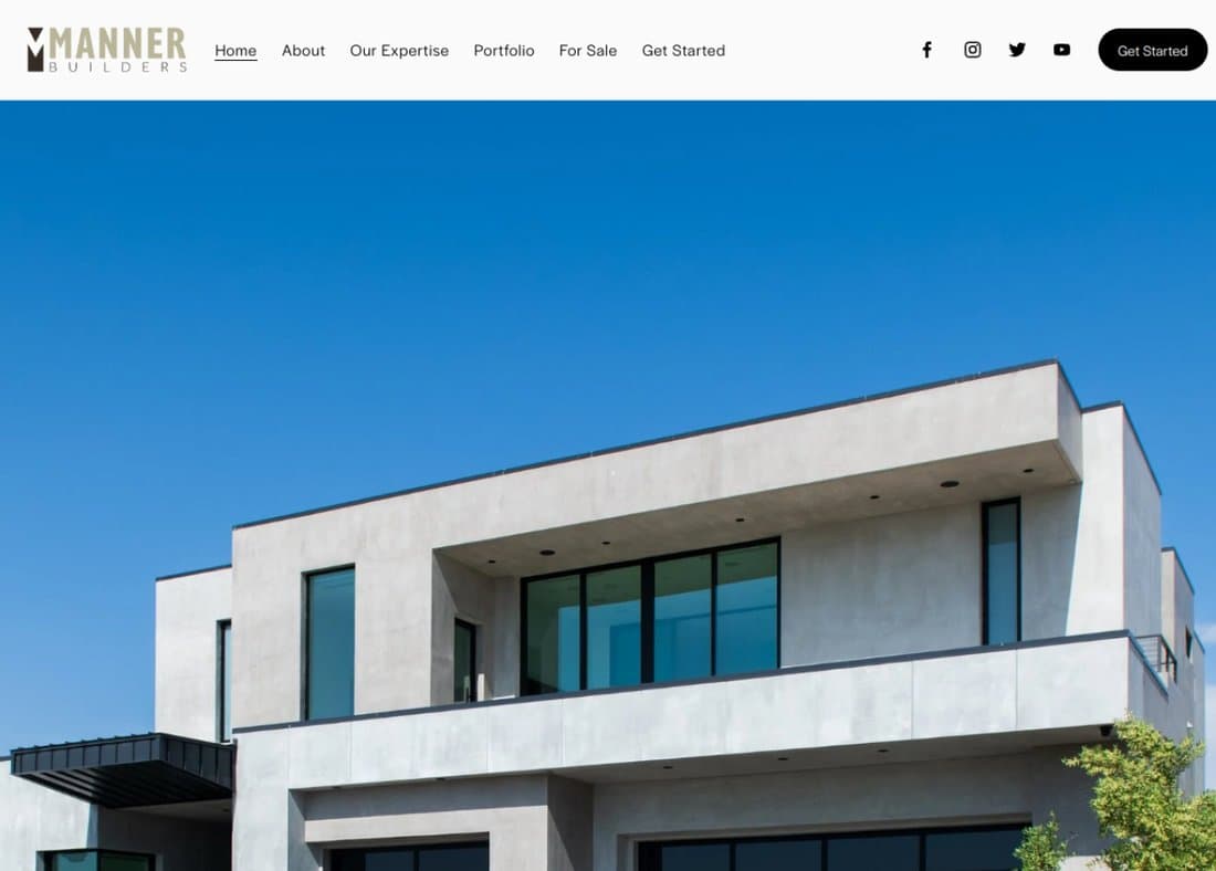 Manner Builders website